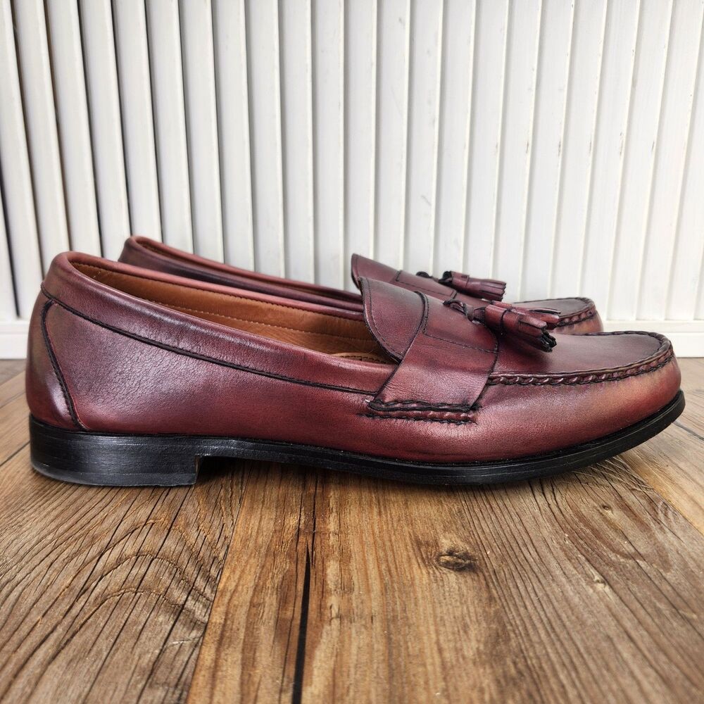 Allen Edmonds Schreier Tassel Loafers Mens Size 14 B Oxblood Leather Dress Shoes